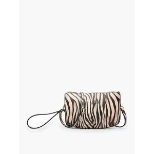 NEW JEN & CO. women's mila monogramable clutch crossbody bag in tiger print